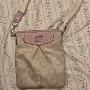 Coach Blush and Beige Crossbody Bag